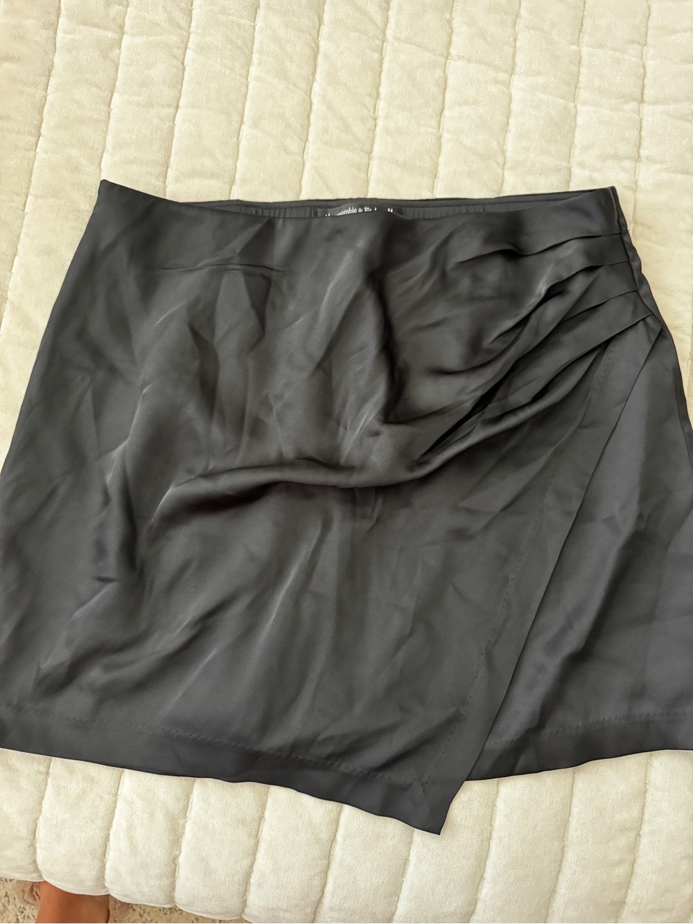 Abercrombie & Fitch Black Draped Mini Skirt